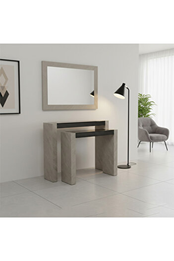 DEC45 Marble Replacement Entrance Set with Black Glass Top