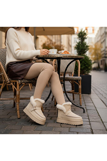 Lush Fashion Women's Fur-lined Ug-Type Suede Boots Code: NB776 (Y1)