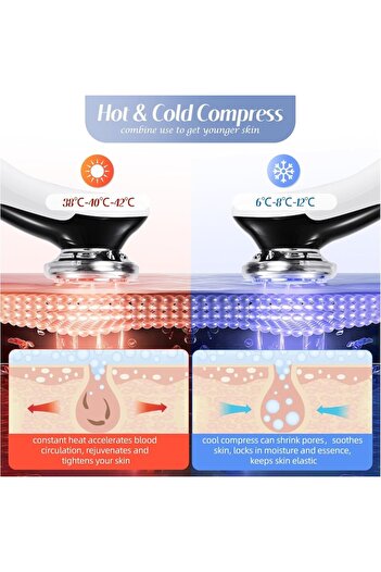Glow Goods Professional 5-in-1 Facial Treatment Device – Mesotherapy, LED, Lifting, Anti-Wrinkle, EMS, Microc