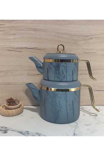 Elvira Venda Chef 2.25 Liter Gray Granite Teapot Set