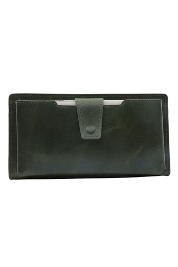 Meskanto Vera Genuine Leather Women's Wallet with Zippered Phone Compartment
