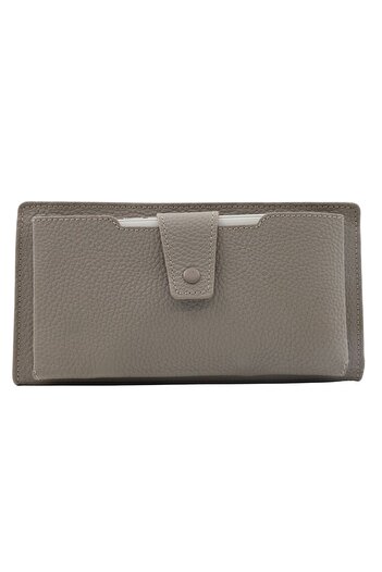 Meskanto Vera Genuine Leather Women's Wallet with Zippered Phone Compartment