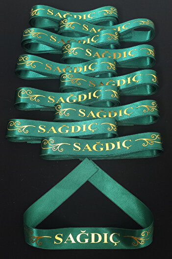 ZEYMERADE Green Groomsman Arm Ribbon, 10 Pieces Arm Wristband Bands, Henna Night Wedding Bride Bachelorette Promise