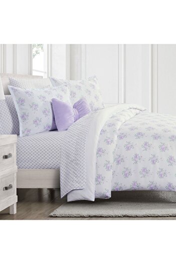 Orange Bed & Bath Roses | 100% Cotton Single 8-Piece Duvet Set