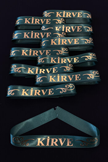 ZEYMERADE Green Kirve Arm Ribbon, 10 Pieces Arm Bracelet Bands, Henna Night Wedding Bride Circumcision Promise