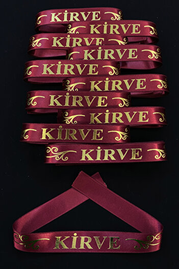ZEYMERADE Burgundy Kirve Arm Ribbon, 10 Pieces Arm Wristband Bands, Henna Night Wedding Bride Circumcision Promise