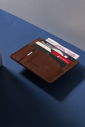 Grande 865 Genuine Leather Premium Card Holder Tan