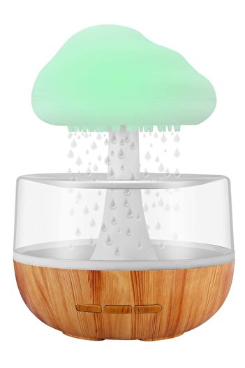 Generic Raining Cloud Night Light Aromatherapy Essential Oil Diffuser Micro Humidifier with Water Drop Sound