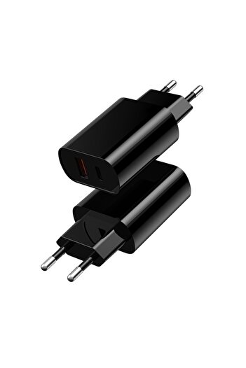 WIWU Wall Charger Wi-002 PD + QC 20W 1x USB 1x USB-C Black