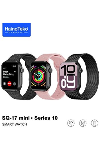 HAINOTEKO SQ17 Smart Watch with AMOLED Display 3 Pair Straps and Wireless Charger Designed for Ladie