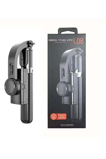 Generic L08 One Axis Gimbal Stabilizer Smart Rotating Vlog Selfie Stick Tripod for Smartphone