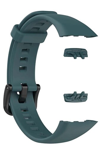 Generic Huawei Band 6 Replacement Silicone Band Adjustable Waterproof Smart Watch Strap - Dark Green