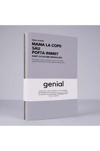 WonderStore Funny Gift for Men - Set of 3 Genius Notebooks - Alpha Male Ideas