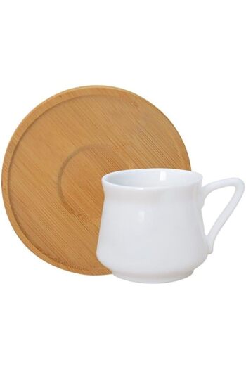 STOREMAX Coffee Cup Set - with Bamboo Plate 1088605