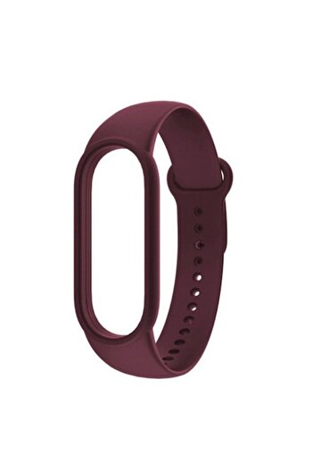 OEM Silicone fitness strap compatible with Xiaomi Mi Band 5 - Burgundy