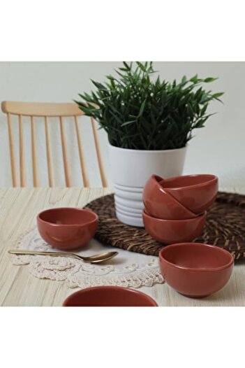 STOREMAX Red Brown Cloud Mini Snack Bowl/Sauce Bowl 8 cm 6 Pieces 607 1088605