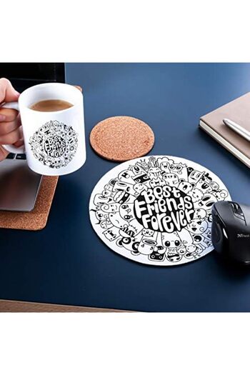 STOREMAX Gift for a Friend Forever Printed Mug and Mouse Pad Set 1088605