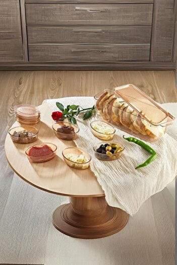 STOREMAX Ahmet Organized Breakfast Set 7 Pieces, Copper, Copper 1088605