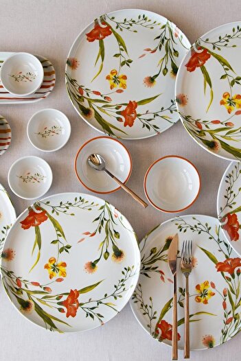 STOREMAX 14 Piece Breakfast Set for 6 People Fiore 1088605