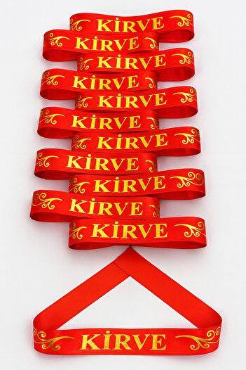 ZEYMERADE 1 Piece of Red Kirve Arm Ribbon Bracelet Band, Wedding Bride Bachelorette Promise Henna Circumcision