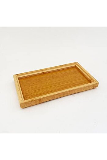 STOREMAX Goldwhirl Bamboo Rectangular Serving Tray Small Size Tray 25Cm*15Cm*2.6Cm Trendflash 467437