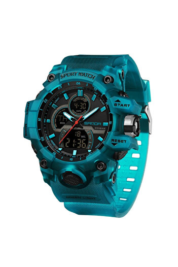 Sanda Men's Wristwatch Military Style Army Sport Digital Fashion Multifunctional Blue