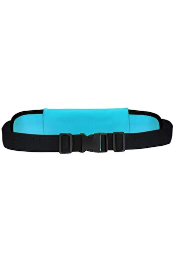 OEM Compact and functional sports waist bag with elastic belt and water-repellent fabric, blue
