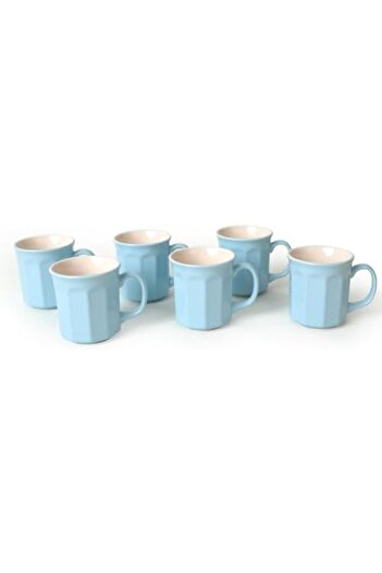 STOREMAX Blue/Cream Mug 9 cm 6 Pieces 405/030 1088605