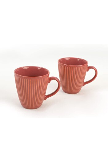 STOREMAX Orange Myra Mug 10 cm 2 Pieces 1088605