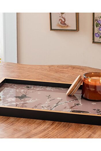 STOREMAX Goldwhirl Spring Decorative Tray 31X46 cm White Trendflash 467437