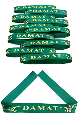ZEYMERADE 1 Piece of Armband, Green Groom Armband Ribbon Wristband Band, Wedding Bride Bachelorette Promise Henna Marriage