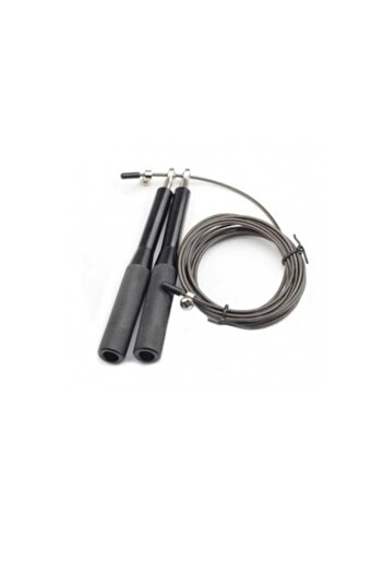 OEM Adjustable metal jump rope for crossfit, black