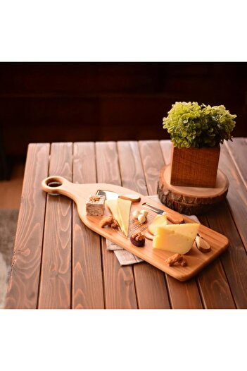 STOREMAX Goldwhirl Giant Size Bamboo Cheese Presentation Plate, Fruit Food Board Presentation Plate 4 Pieces |   And Stylish Bamboo