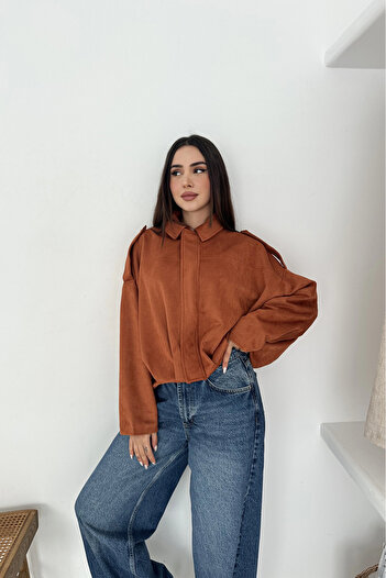 Meine Liebe Unterwäsche Oversize Lined Bomber Suede Jacket