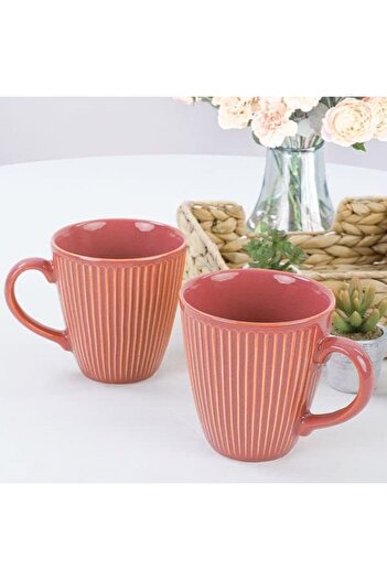 STOREMAX Orange Myra Mug 10 cm 2 Pieces 1088605