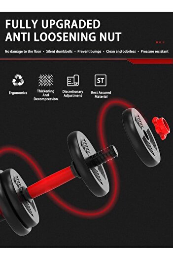 Generic 50K 3-in-1 Adjustable Dumbbell & Barbell Set for Home Fitness (50KG)