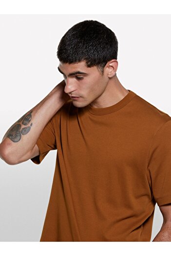 Sisley Men's 100% Cotton Ribbed Crew Neck T-Shirt 325A3Ynvs104Q-Sis30D