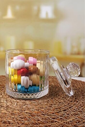 STOREMAX Goldwhirl Luxury Large Glass Sugar Bowl & Glass,Cut Glass Luxury Sugar Bowl 13Cm*7.8Cm - 06638 Trendflash 467437