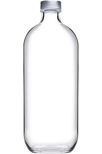 STOREMAX Goldwhirl Glass Bottle with Lid, Transparent, 1 Liter Trendflash 467437