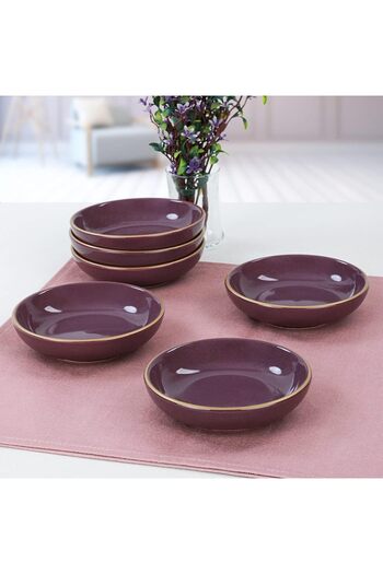 STOREMAX Purple Ring Snack Bowl/Sauce Bowl 13 cm 6 Pieces 1088605