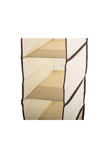 zola Clothes organizer, Zola®, cream, with 5 compartments, velcro closure, 30X30X120 cm
