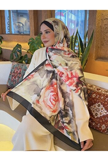 MODA Mineleşarp Autumn Color Tones Soft Pattern Transition Cotton Shawl