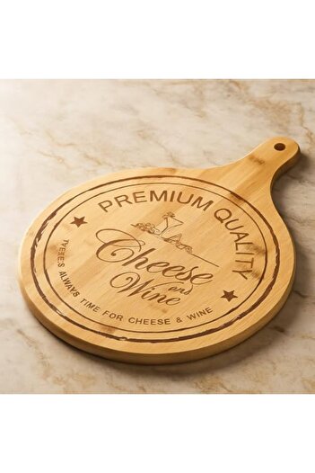 STOREMAX Goldwhirl Bamboo Cheese Serving Plate, Single Bamboo Serving Plate |   And Stylish - Delicious Snack