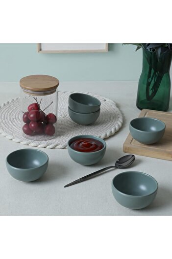 STOREMAX Matte Green Cloud Mini Snack Bowl/Sauce Bowl 8 cm 6 Pieces 322 1088605