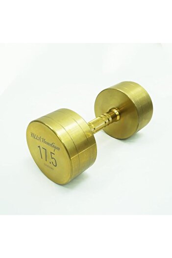YALLA HomeGym 17.5KG Luxury Gold Colored Premium Round Dumbbells, Exclusive Edition, For Training, Gift & Showcase