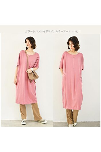 Generic VINMASS Women Cotton Nightdress Long Round Neck Nightshirt Soft Lightweight Pajamas One Size