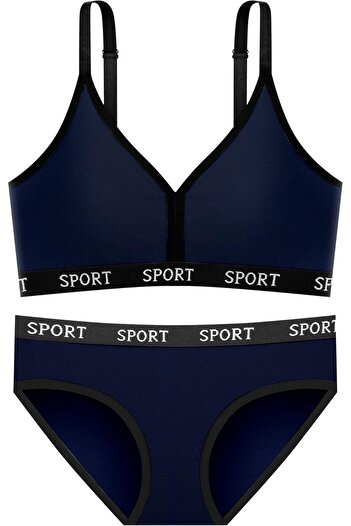 Generic Women's Seamless Underwear Set - Sport Bra and Panty Set, Comfortable Activewear Lingerie