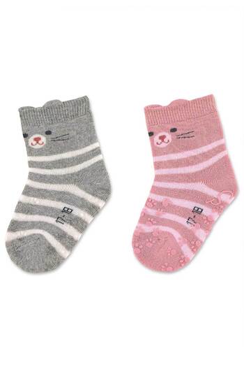 Sterntaler Cat Patterned 2-Piece Anti-Slip Socks