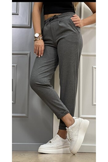 Double.Tt Women's Waist Elastic Lace Closure Double Leg Ankle Length Full Lycra Extra Comfortable High-End Pants