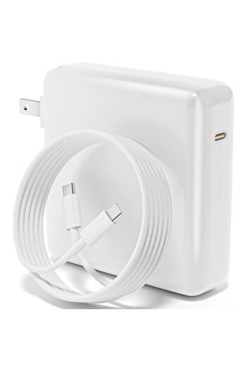 OEM Power adapter for charger, laptop with USB-C, color White